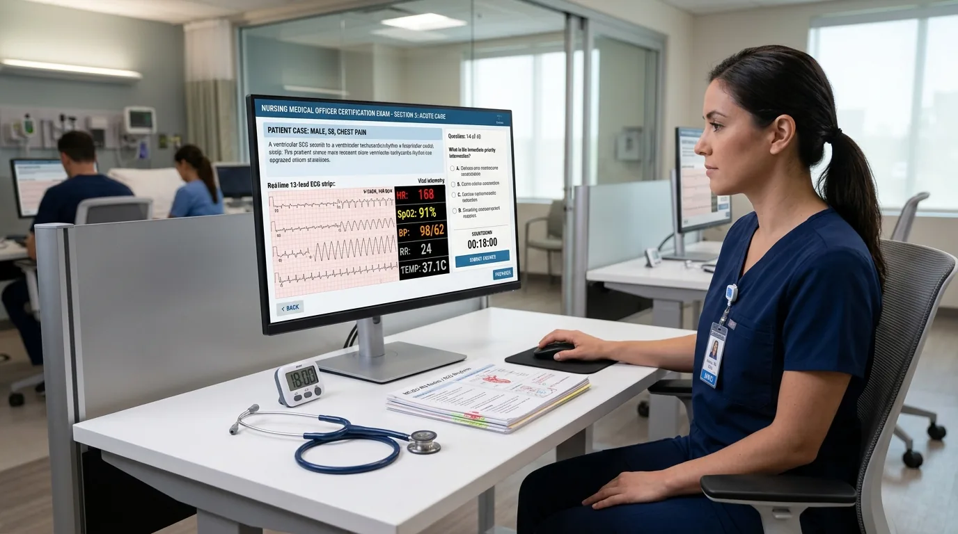 AIIMS NORCET Computer Based Test Interface Simulation